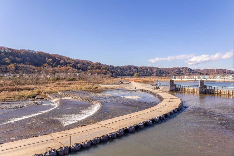 玉川兄弟が開削した玉川上水の出発点、玉川取水堰。