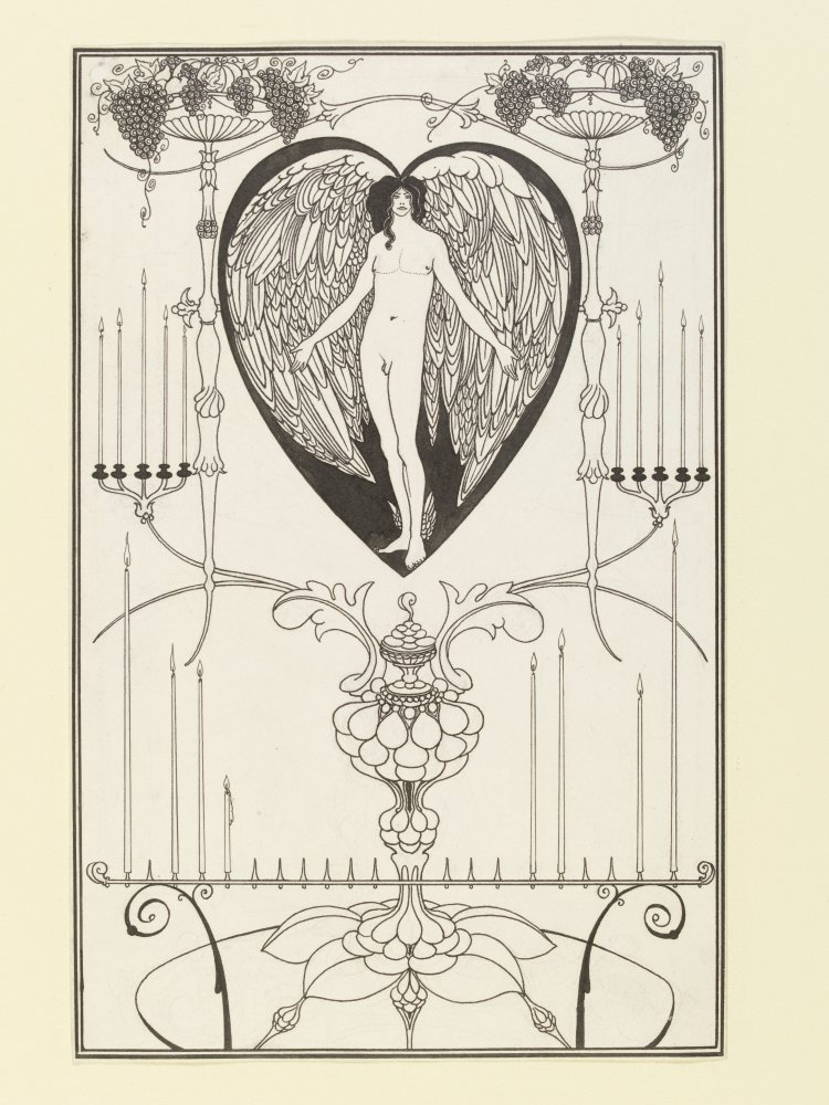 オーブリー・ビアズリー《愛の鏡》1895年 『ヴィクトリア・アンド・アルバート博物館』 Photo: Victoria and Albert Museum, London。