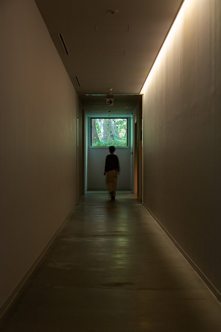 ロスコ・ルームへと続く廊下 撮影＝高橋マナミ。