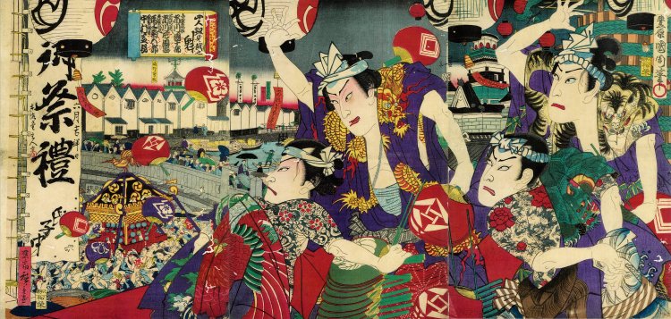 豊原国周「四人剣見越之魁」 個人蔵 前期展示。