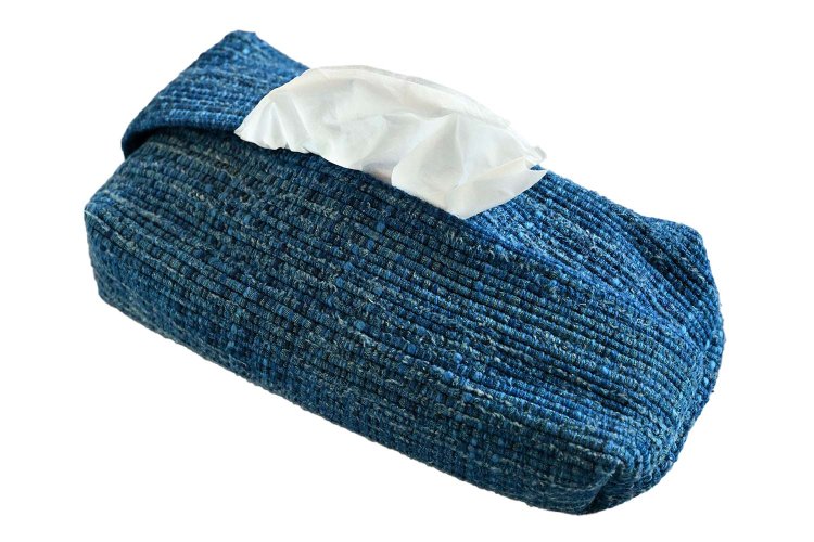 使い勝手のいい裂織ティッシュボックス5000円。