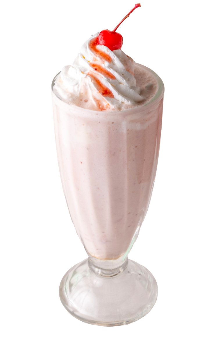 ミルクシェイク（ストロベリー）540円。