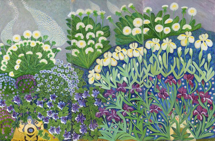 塔本シスコ《春の庭》1990年 『世田谷美術館』蔵。