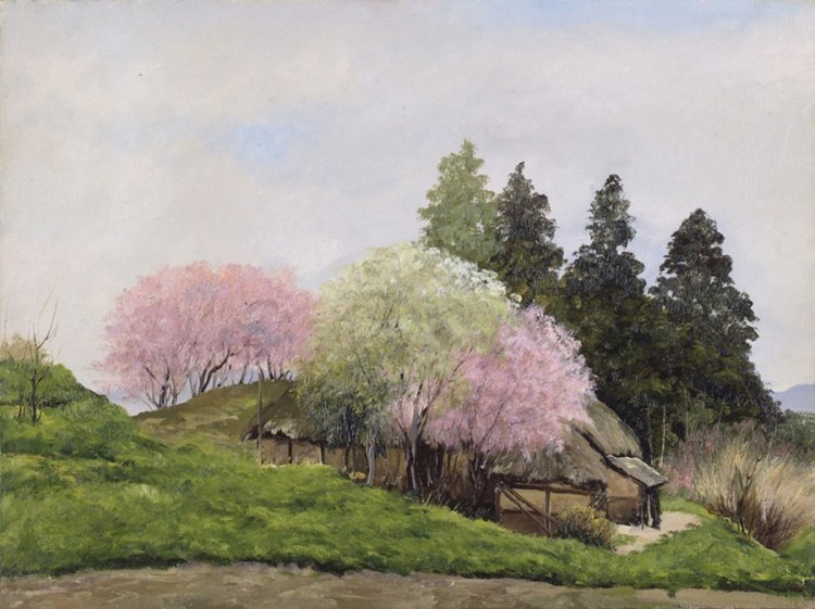 向井潤吉《不詳（風景）》制作年不詳 『世田谷美術館』蔵。