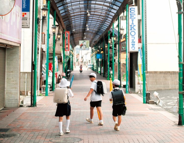 玉島は通町商店街のアーケード。