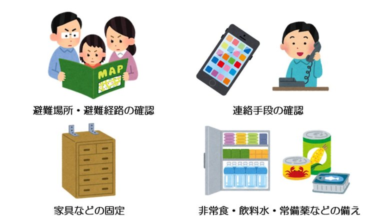 普段からの心構え・備えも万全に。