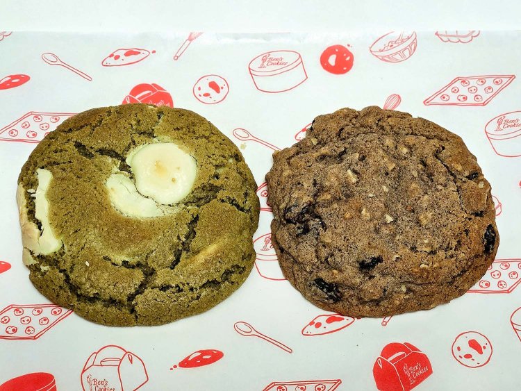 左から、抹茶&ホワイトチョコレート、オートミール&レーズン。