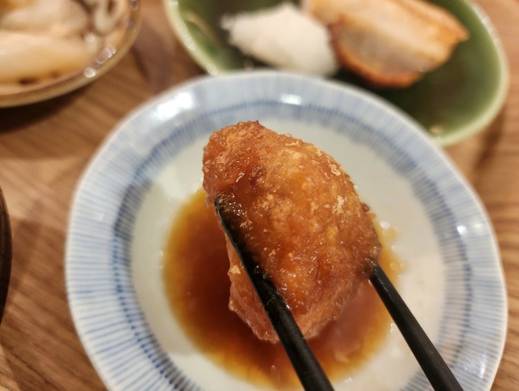 八ツ頭の揚げだし。八ツ頭はサトイモの一種だ。