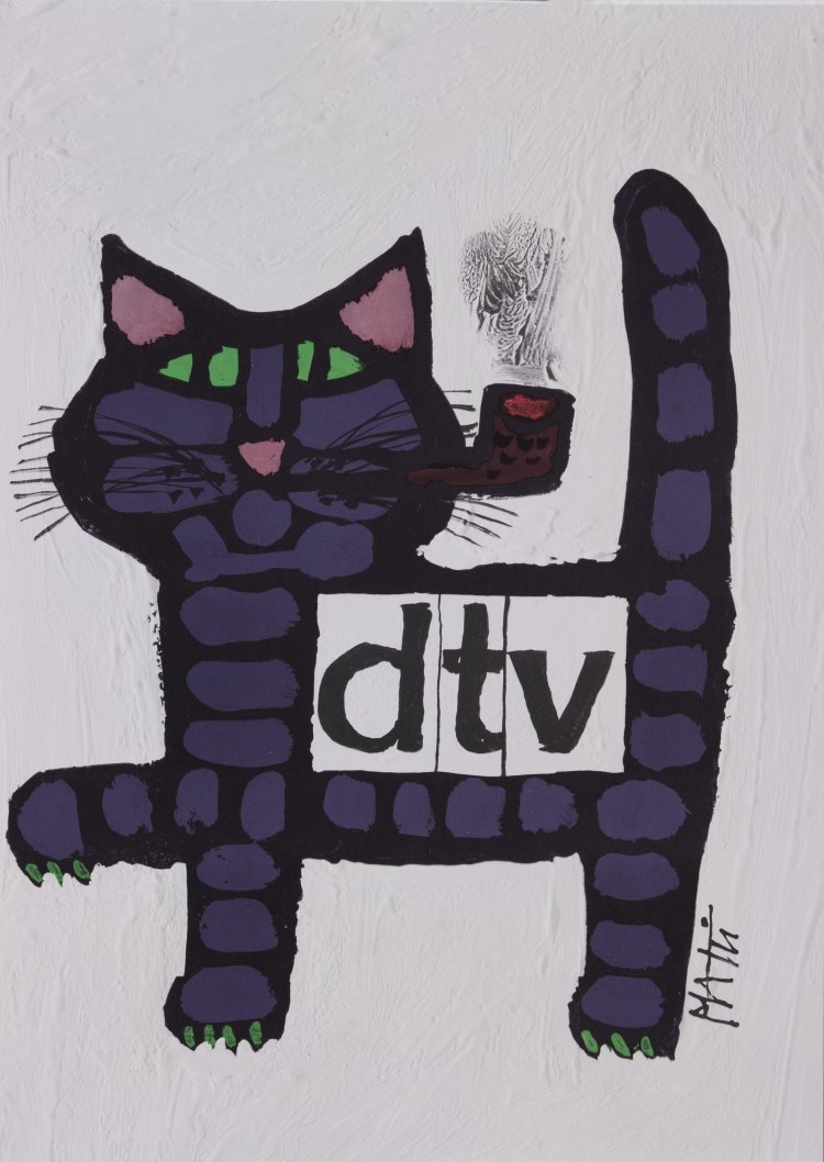 セレスティーノ・ピアッティ《dtv》1965年 ポスター A5コレクション デュッセルドルフ蔵(C)Celestino Piatti – The Visual Heritage, Switzerland。