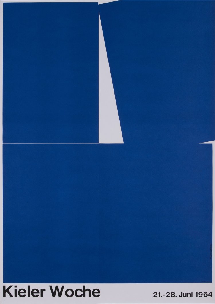 ハンス・ヒルマン《キールウィーク 1964》 1964年　ポスター　A5コレクション デュッセルドルフ蔵 （C）Marlies Rosa-Hillmann。