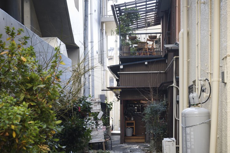 目印は前庭のあるこの小道。