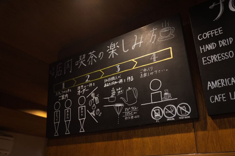 店頭には独自の注文方法の説明書きが。