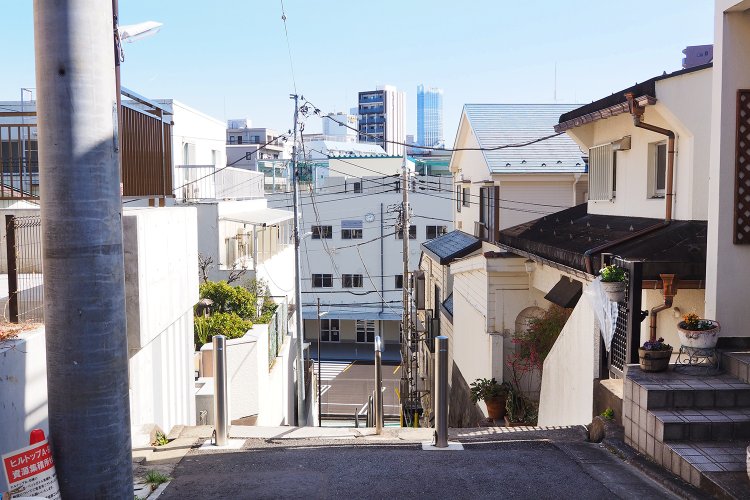 見下ろしたところ。遠くに見えるのは新宿の東急歌舞伎町タワー。