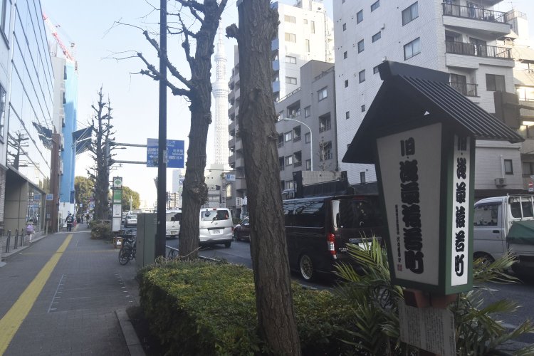 かつては多くの芝居小屋が立ち並んでいた浅草寺北側の旧猿若町。