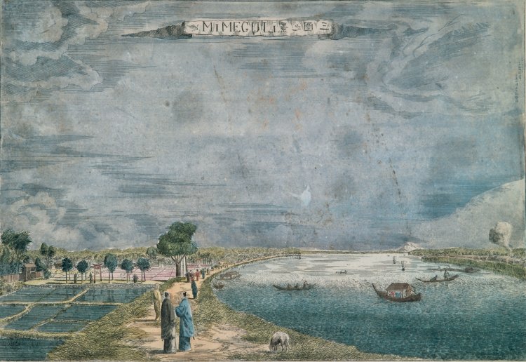 司馬江漢《寒柳水禽図》後期展示。