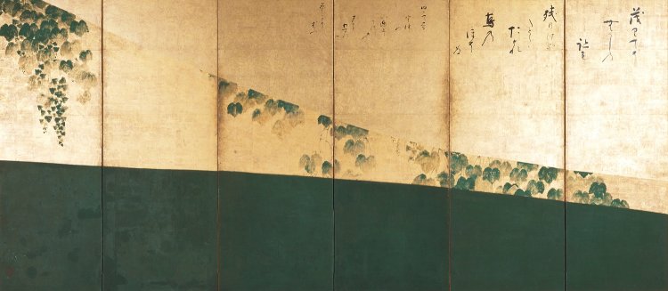 12《蔦の細道図屏風》（左隻）小