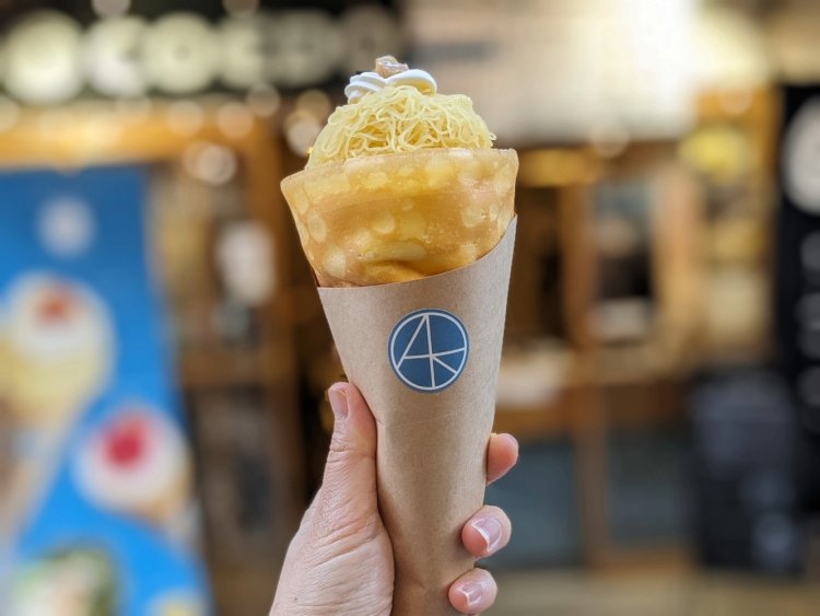 芋モンブラン680円。食感のアクセントとして、ダイス状にカットした干しいもをトッピング。