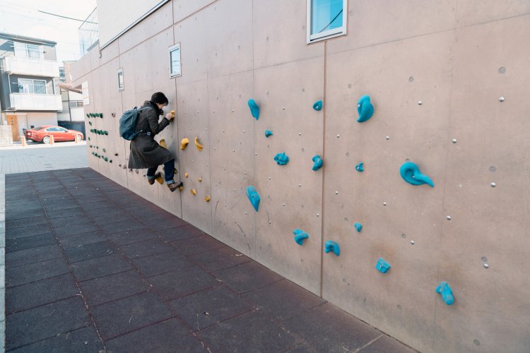 ボルダリングもある。