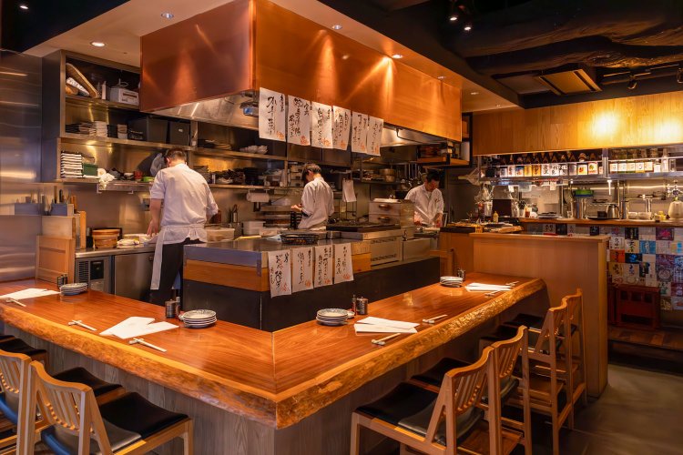 オープンキッチンのカウンター。