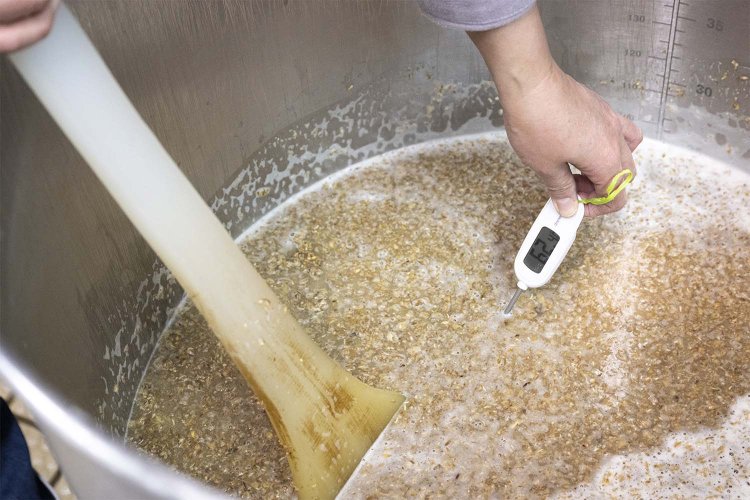 温度に気を使う麦芽の糖化。
