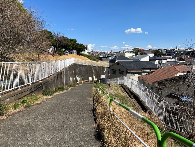 赤羽台団地の坂の上には、街並みが一望できる絶景が広がっていた。