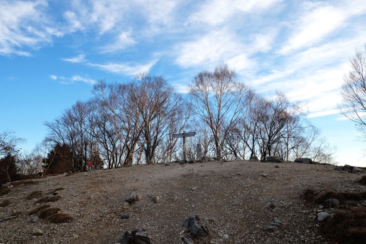 広くて気持ちのいい七ツ石山山頂。下れば奥多摩駅、登れば雲取山だ。