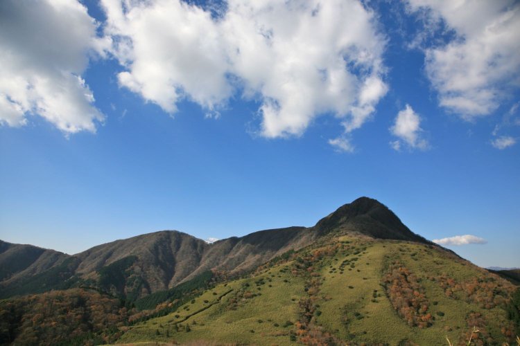 明神ヶ岳へ行く途中から。ぽこんと突き出ている山が金時山。