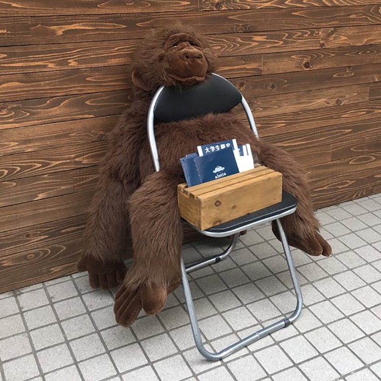 よく見るとアクロバティックな姿勢のオランウータン。