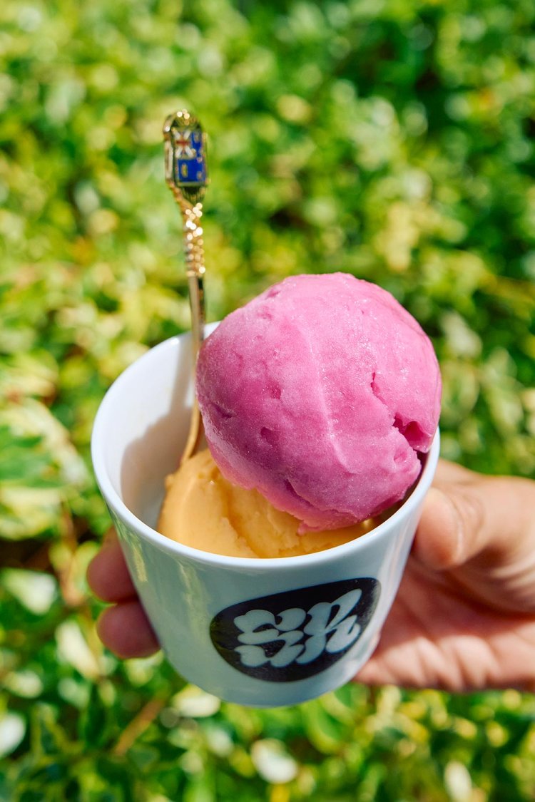 みかん杏仁と赤しそりんごのダブル750円