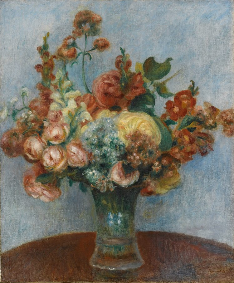ピエール=オーギュスト・ルノワール《花瓶の花》1898年 油彩・カンヴァス 『オランジュリー美術館』(C) GrandPalaisRmn (musée de l'Orangerie) / Franck Raux / distributed by AMF。