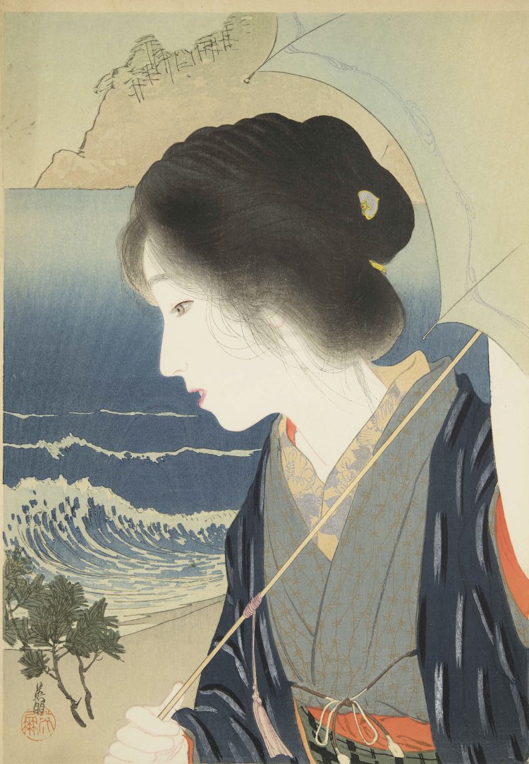 柳川春葉『誓』中編 口絵 朝日智雄氏蔵 ※後期。