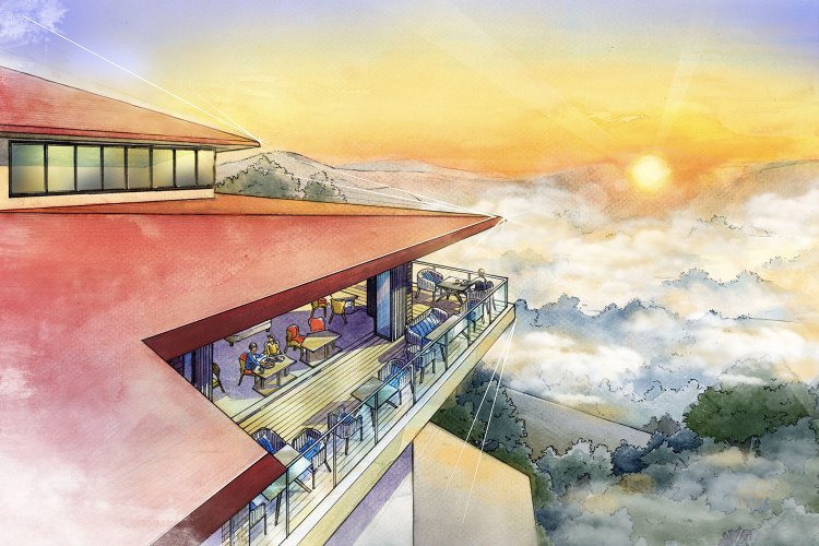 オープンが楽しみな「テラス＆ダイニング 岩手山」（イメージ）。