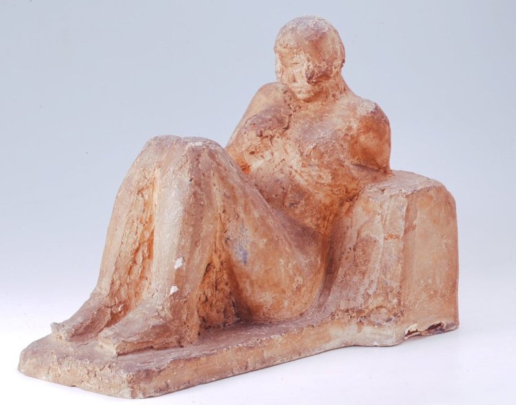 安藤照《女性仰臥像》昭和2年（1927）『鹿児島市立美術館』蔵。