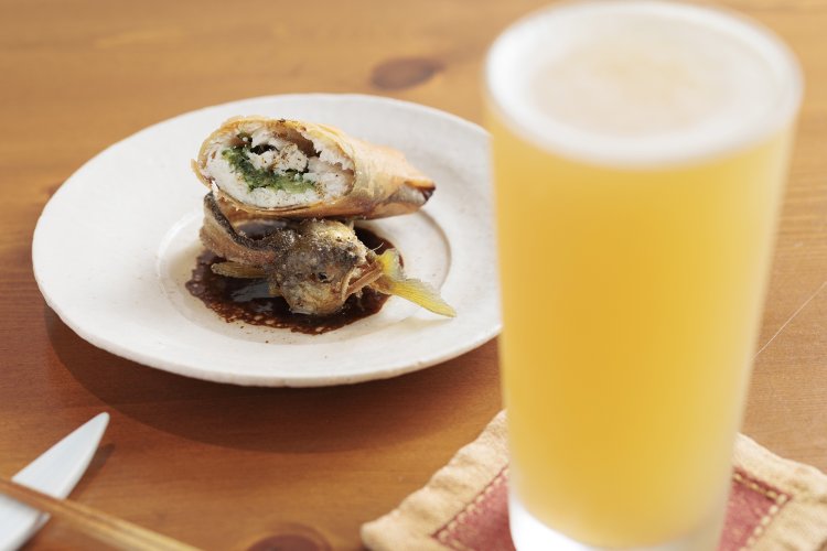 鮎ときゅうりの春巻き×ブデルシップ【ドイツ】。