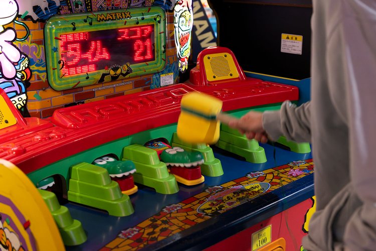 もぐらたたき系はゲーセンの隠れた名脇役。『ワニワニパニック』は誰でも一度はやったことがあるのでは。息抜きのハズがコインを連投してしまうことも。