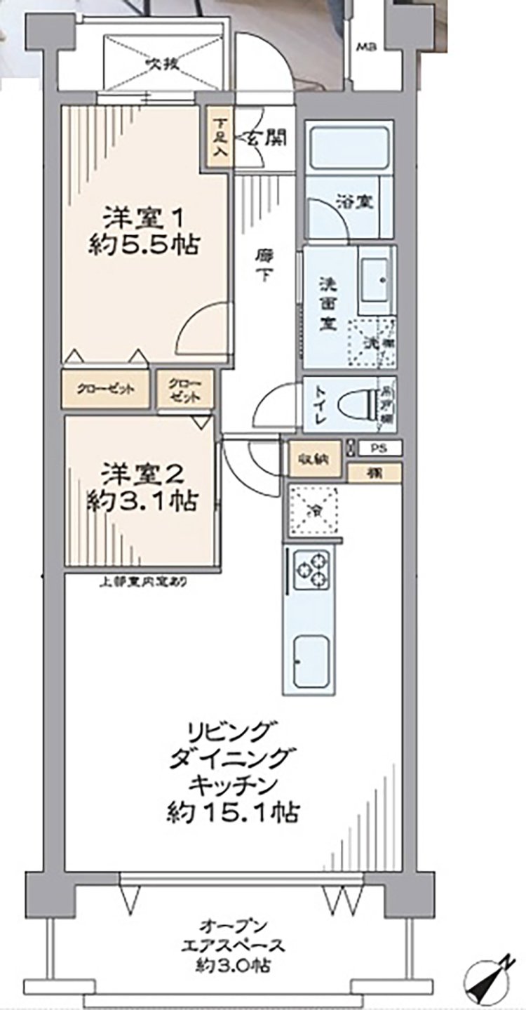 内見した301号室の間取り。移住というよりはセカンドハウスとして利用する人が多い。