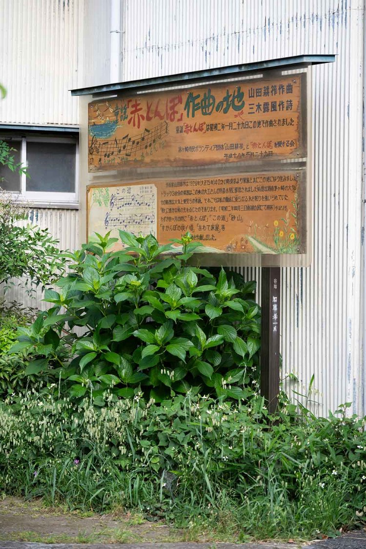 夕方に流れる「赤とんぼ」は、山田耕筰作曲の市民たちのアンセム。