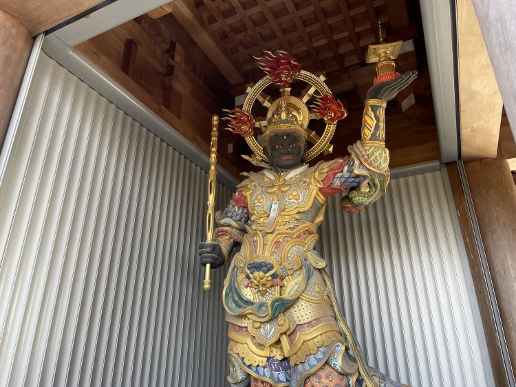熊本県玉名市「蓮華院誕生寺」の毘沙門天（多聞天）。