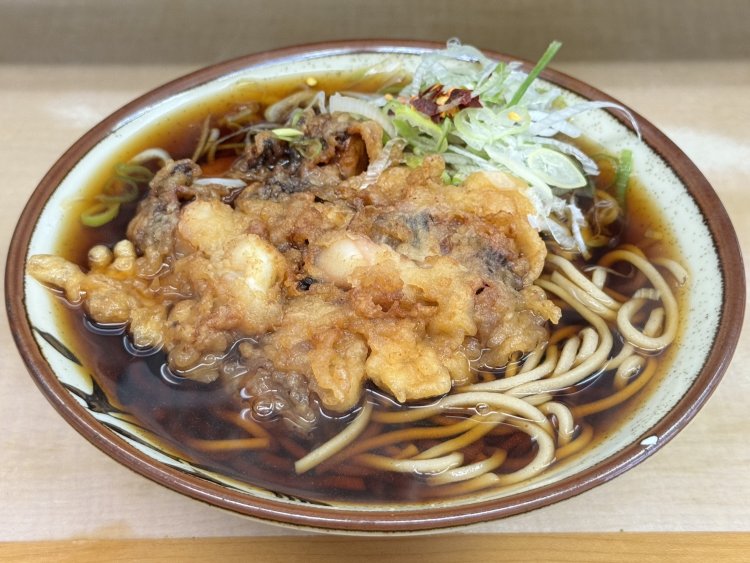 げそ天そば700円。