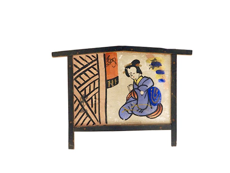 小絵馬 女拝み。