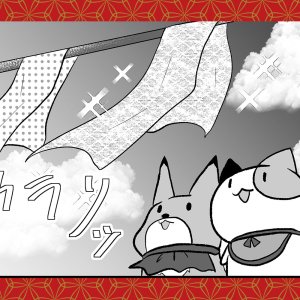 漫画●ゆるりのお散歩びより●　第33話「手ぬぐいは夏にぴったり！」