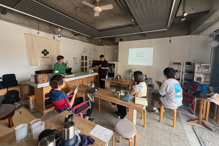 「のしてん、カフェ。」やってます！（撮影＝磯田真市朗）。