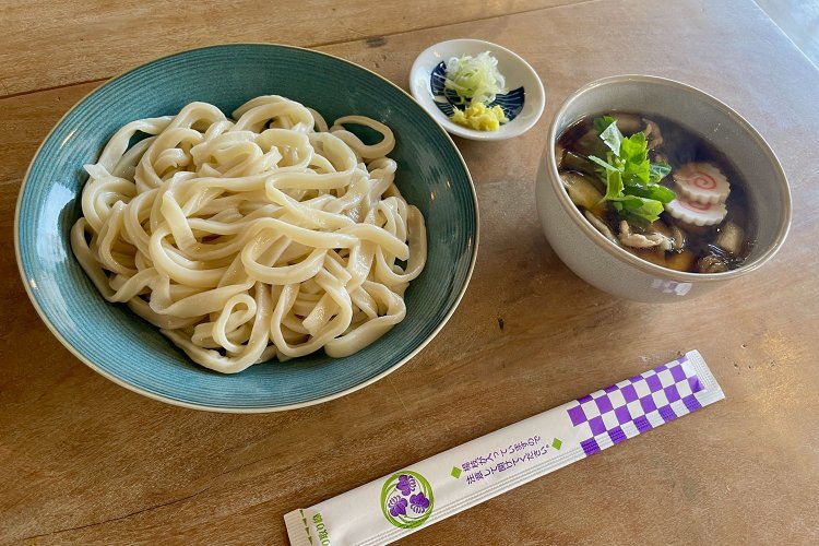 「のしてん、カフェ。」うどん回限定でのみ提供されていた、自家製うどん（事前予約制）。