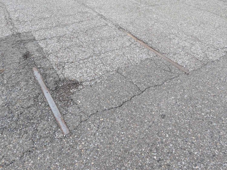 ここには都電が走っていた。そう物語るレール。半世紀以上もよく残っていたものだ。