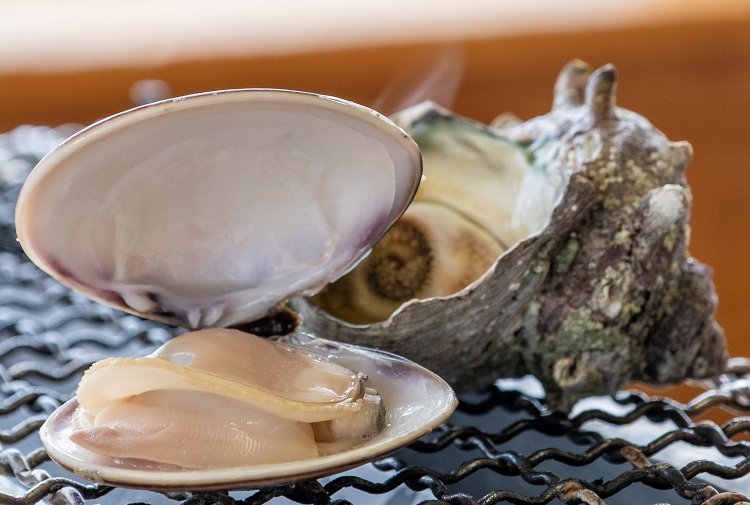 網焼きセットは自分自身で食材を炙って食べるスタイルだ。