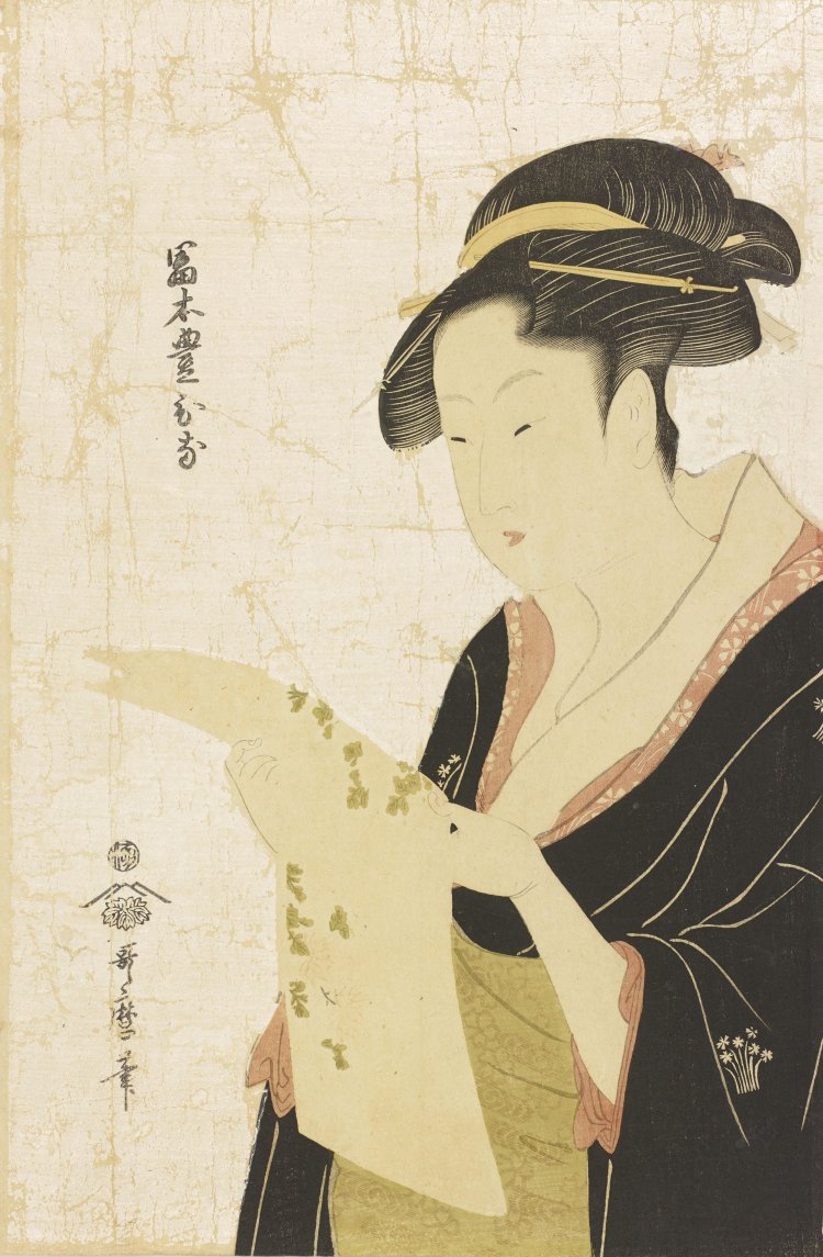 版元：蔦屋重三郎 喜多川歌麿「冨本豊ひな」（後期）。