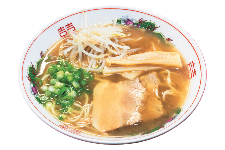 ベーシックで飽きのこない豚骨醤油味の中華そば700円。