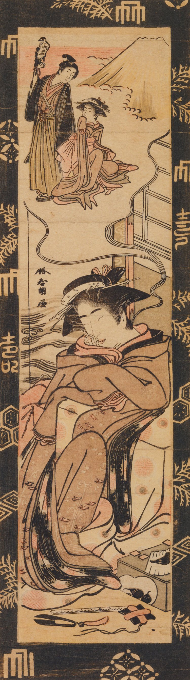 葛飾北斎「初夢美人図」『すみだ北斎美術館』蔵（前期）。