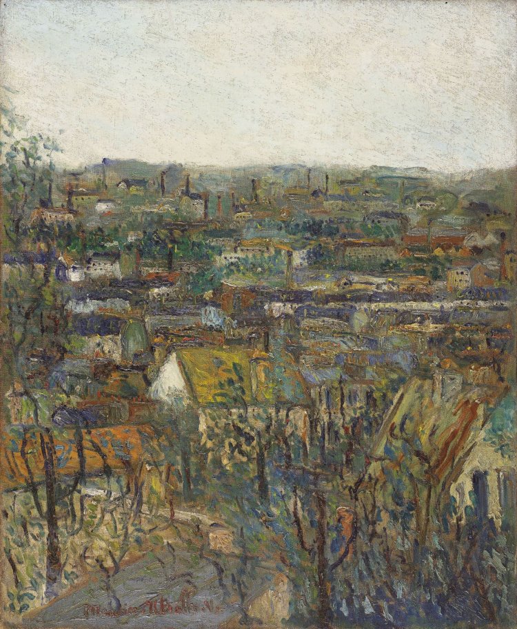 《モンマニーの屋根》1906-07年頃 『ポンピドゥセンター』／『国立近代美術館』・『産業創造センター』（C）Centre Pompidou, MNAM-CCI, Dist.GrandPalaisRmn / Bertrand Prévost /distributed by AMF。