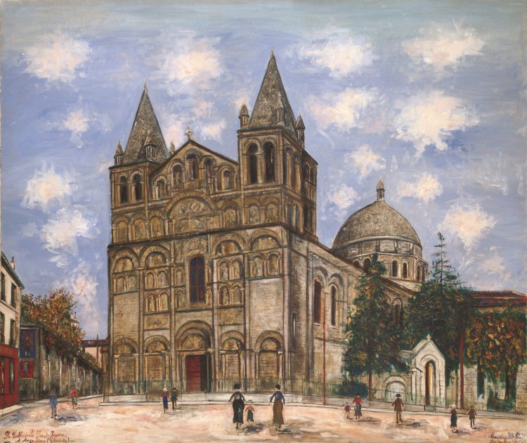 《シャラント県アングレム、サン=ピエール大聖堂》1935年 公益財団法人ひろしま美術館 （C）Hélène Bruneau 2025。